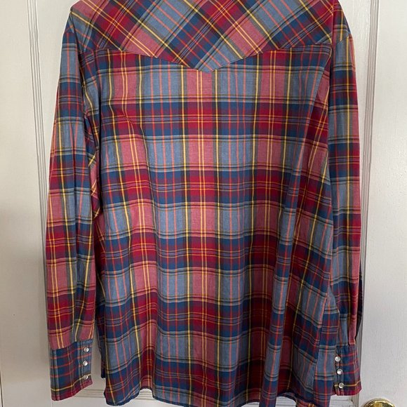 Vintage Mens Wrangler Western Pearl Button Shirt - Picture 5 of 6